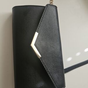 Urban Expressions Black Crossbody with Gold Accent